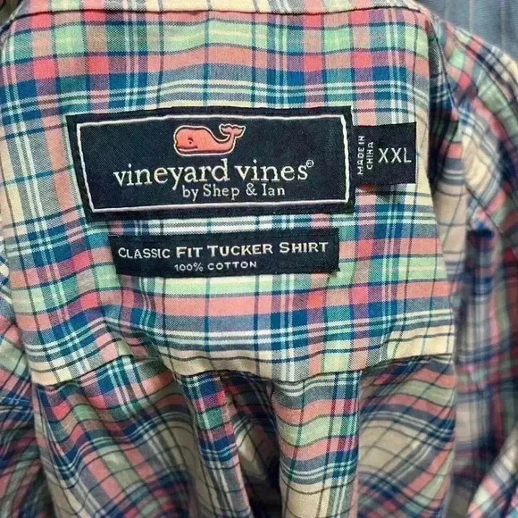 Vineyard Vines Mens Classic Fit Tucker plaid Button Down Shirt Size XXL - Picture 9 of 12